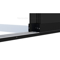 Getinte 4 rail Zwart 103cm tot 403cm