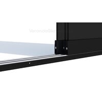 Getinte 3 rail zwart 98cm tot 288cm