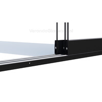 3 rail zwart 98cm tot 288cm