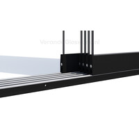 5 rail zwart 90cm tot 438cm