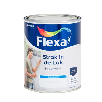 Horen van NieuwZeeland kijk in Flexa Strak in de Lak Buitenlak Zijdeglans Ral 9001 Creme Wit 750 ml -  Altijdverf.nl