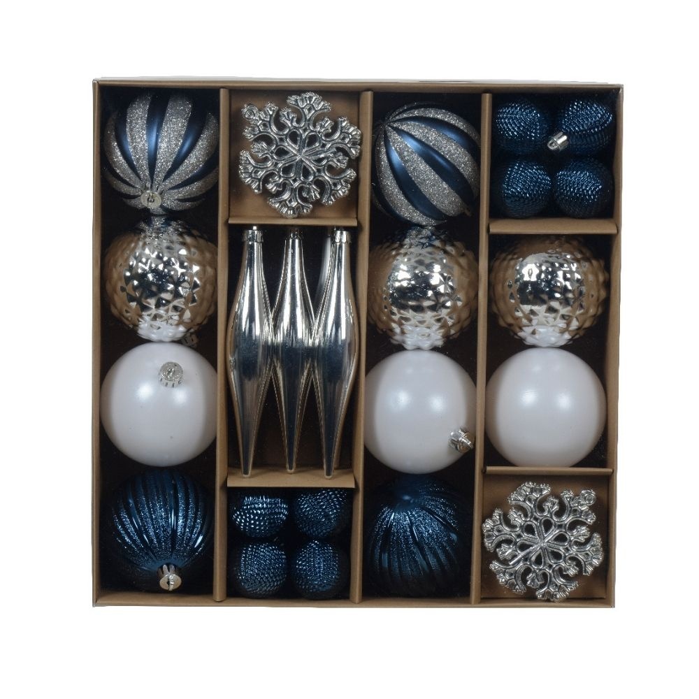 Kerst - Blauw - Satijn - Heren - feestversiering kopen? | Korting tot
