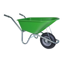 Hummer Klus/tuinkruiwagen verzinkt frame 100 L limegroen