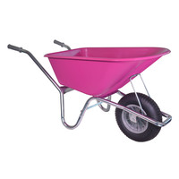 Hummer Klus/tuinkruiwagen verzinkt frame 100 L fuchsia