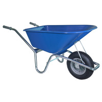 Hummer Klus/tuinkruiwagen verzinkt frame 100 L blauw