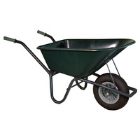 Hummer Klus/tuinkruiwagen gecoat frame 100 L groen