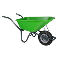 Hummer Klus/tuinkruiwagen gecoat frame 100 L limegroen