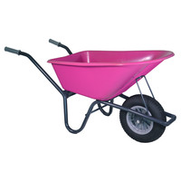 Hummer Klus/tuinkruiwagen gecoat frame 100 L fuchsia