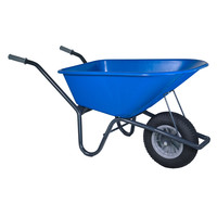 Hummer Klus/tuinkruiwagen gecoat frame 100 L blauw
