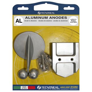 KITBRAVOIII-04AL - Tecnoseal Aluminium Mercury Bravo 3 Anode Kit