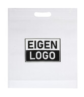 Tasche Druck Weiß Vliesstoff 38x44 + 2x4cm - Gestanzter Griff