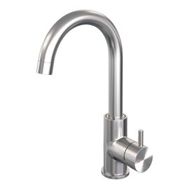 Brauer Brauer Edition Opbouw Wastafelmengkraan met Draaibare Uitloop - Rond - Hoog - PVD - Geborsteld RVS