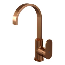 Brauer Brauer Edition Opbouw Wastafelmengkraan met Draaibare Uitloop - Plat - Hoog - PVD - Geborsteld Koper