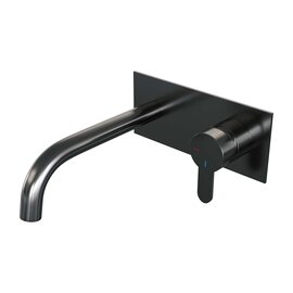 Brauer Brauer Edition Inbouw Wastafelkraan met Uitloop & Afdekplaat - Geborsteld Gunmetal
