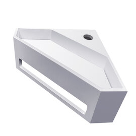 Wiesbaden Wiesbaden Julia Solid Surface Hoekfontein - 35x35x16cm - Mat Wit