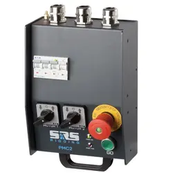 SRS Rigging | PMC2-DV-CEE | Wallbox Hoist control 2-channel | Type of control: Direct Voltage | Input: 1x CEE16A-4p | Output: 2x CEE16A-4p