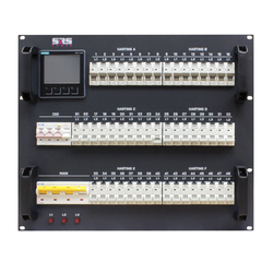 SRS Power | PDU1251C6H2SxPR | Stroomverdeler 125A | Input 125A CEE | Output: 1x 32A CEE | 6x Harting 16-8| 2x Shuko | 51xRCBO | 9U