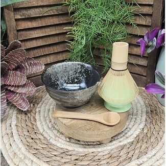 Matcha Garde Set 7 stuks, Roze Matcha Set, Matcha Theeset voor het maken van Latte, Japanse Matcha Kit met Traditionele Chasen voor Authentieke Theeceremonie (Roze, 7 stuks