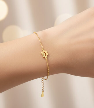 Hondenpoot 925 sterling zilver hart armband - verstelbare puppy poot print dier sieraden cadeau voor dames meisjes, 17.78 centimeters, Sterling zilver